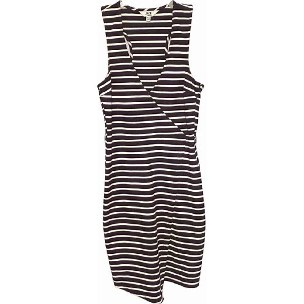 Jack by BB Dakota Striped black and white striped bodycon dress - sleeveless